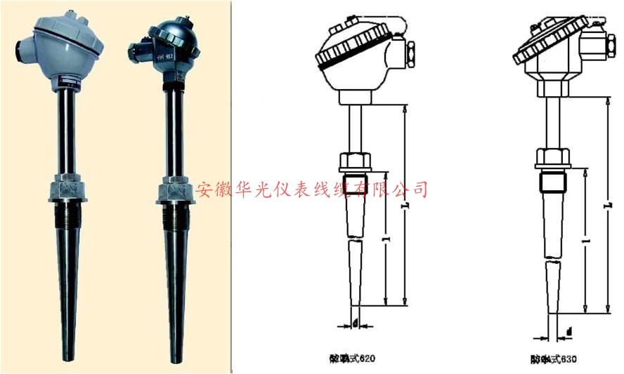 固定螺纹锥式装配热电阻